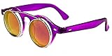 Round Flip up 42mm Django Levante Gafas De Sol Sunglasses (Purple)