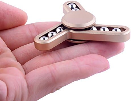 jj Multi-Colors Triangular Gyroscope Hand Fidget Spinner Fingertip Toy D17 golden rolly