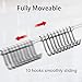 Nidouillet Kitchen Rail Wall Mounted Utensil Racks with 10 Stainless Steel Sliding Hooks for Kitchen Tool, Pot Lid, Pan, Towel AB005