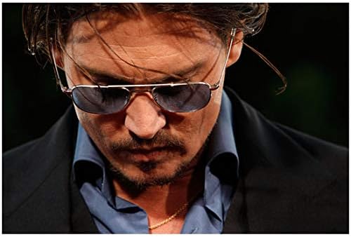 Johnny Depp In Sunglasses Looking Down 8 X 10 Inch Photo At