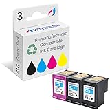 HOTCOLOR Remanufactured Ink Cartridge Replacement for HP 63XL F6U64AN F6U63AN High Yield High Capacity Work with HP DeskJet 2130 3630 Printer (2 Black 1 Color