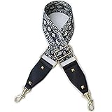 120cm Chain Pattern Design Shape Canvas Strap with Golden Hardware for Purse Bag Straps Replacement Crossbody/Shoulder Bag (A-Type)