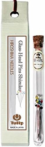 Shibori DragonJapanese Hand Sewing Notions - Tulip Glass-Head Pins - Shizuku (Drops of Dew) 10 Count