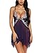 klier Women Open Back Lingerie Set Lace Halter Babydoll for Women Purple