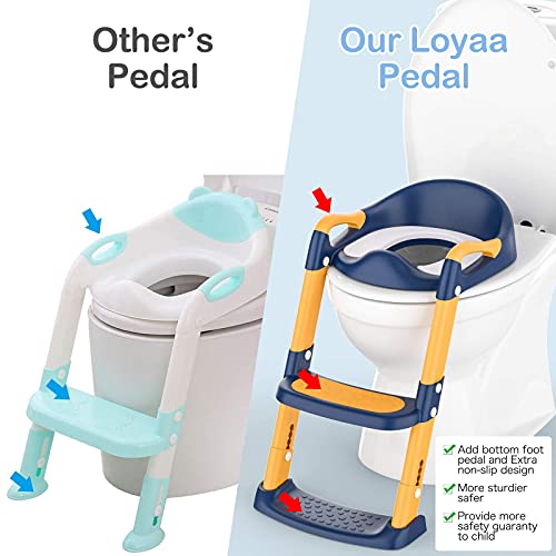 Potty Training Toilet Seat with Step Stool Ladder Toddlers Foldable Potty Training Chair Seats