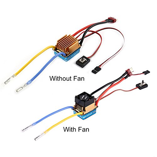 Biback 5-13V 320A OCDAY Waterproof 3S 60A Brushed Motor ESC Electronic Speed Controller For Tamiya 1/10 ESC RC Car