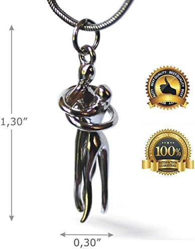 TIKHOFF, Silver Pendant Necklace for her, unique pendant, that will appeal to every lover, Modern Fashion Pendant Necklace, best gift for woman