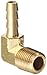 Dixon EL2H2M Brass Hose Fitting, Insert 90 Degree Elbow, 1/4" PTF Male x 1/4" Hose ID Barbed primary