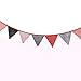 Multi Colored Fabric Bunting For Party Birthday Wedding Anniversary Celebration Baby Shower(Red & Black)