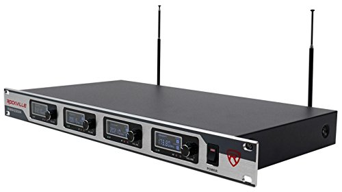 Rockville RWM4200VH VHF Wireless Quad HandHeld Microphone System w LCD Display!