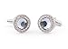 Fashion2Beauty Super Shiny Swarovski Quality Crystal Circular Cufflinks Elegant Style