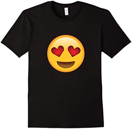 Mens Heart Eyes T Shirt XL Black