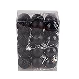 Sumen 24-Pack 30mm Christmas Tree Ball Bauble Hanging Home Party Decor (Black)