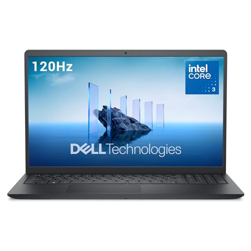 Dell 15 Laptop DC15250 15.6" FHD (1920 x 1080) 120Hz, Intel Core 3 100U, Intel UHD Graphics, 8GB RAM, 512GB SSD, Windows 11 Home, QWRTZ Backlit Keyboard - Black
