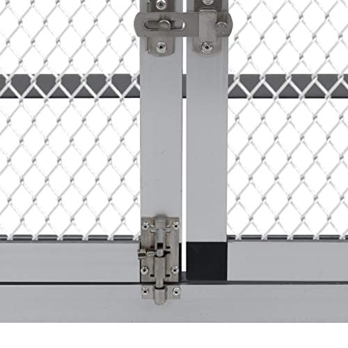 vidaXL Hühnerstall Hühner Freilauf Gehege mit Freilaufgehege und Nistkasten Alu – Bild 6