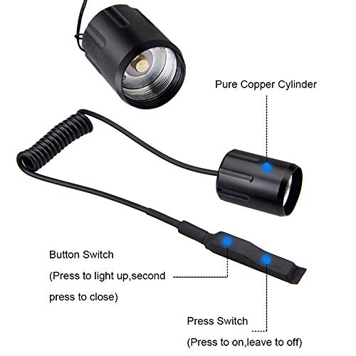 VASTFIRE Predator Light with Interchangeable (Red, Green, White) LED Hunting Flashlight with Scope Mount for Hog Coyote Coon Bobcat Raccoon Varmint Rabbit Night Hunting - Thumbnail 5