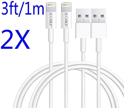 Lightning Cable,I5 Cable(TM) iPhone Cable Lightning to Usb Cable iPhone Charger for iPhone 7/7 plus 6/6s/6 plus/6s plus,Se/5s,iPads Air/Minis (3Foot/1meter 2-Pack)