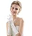 Miranda's Bridal Women's Wedding Formal Satin Gloves Costume Glove White