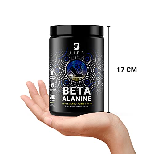 Beta Alanina en polvo 200 Servicios. Ingredientes naturales. Beta Alanine 400 Gramos B Life.
