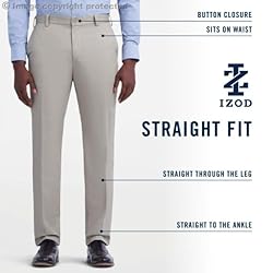 IZOD Men's American Chino Flat-Front Straight-Fit