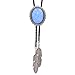 Kissvian Native American Bolo Tie Novelty Artificial Sapphire Necktie for Men