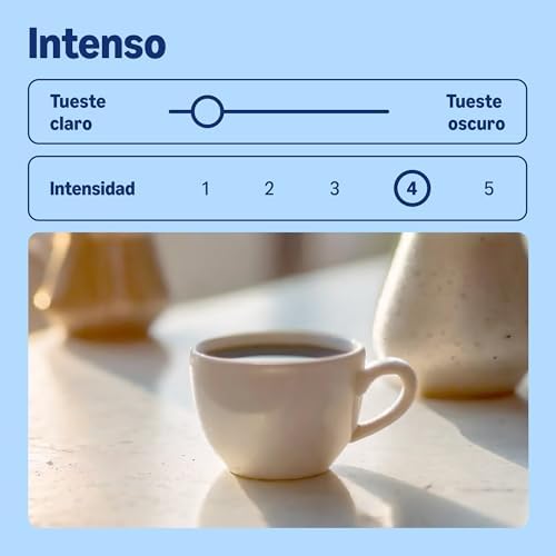 Granos de Café Intenso, Tostado Ligero, 1kg (2 Paquetes de 500g), Certificado por Rainforest Alliance