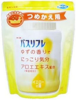 Medicated Bath Salt Bathliflet Yellow Refill 540 g Yuzu no Omori (Lion Chemical) Japan