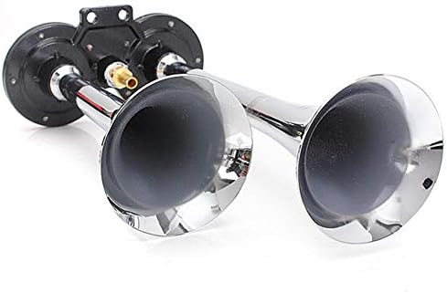 メーカー公式ショップ衝撃価格 12vエアホーンデュアルトランペットスーパーラウドトラックボート電車車キャンピングカー自動車用コンプレッサーツイントーンで Size 自動車 エアホーン One B08bn8r3ld Size カーパーツ 小型 車 バイク ランペット Silver