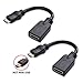 Cable Matters 2-Pack Mini HDMI to HDMI Adapter - 6 Inches, with 4K and HDR Support for Raspberry Pi Zero and More