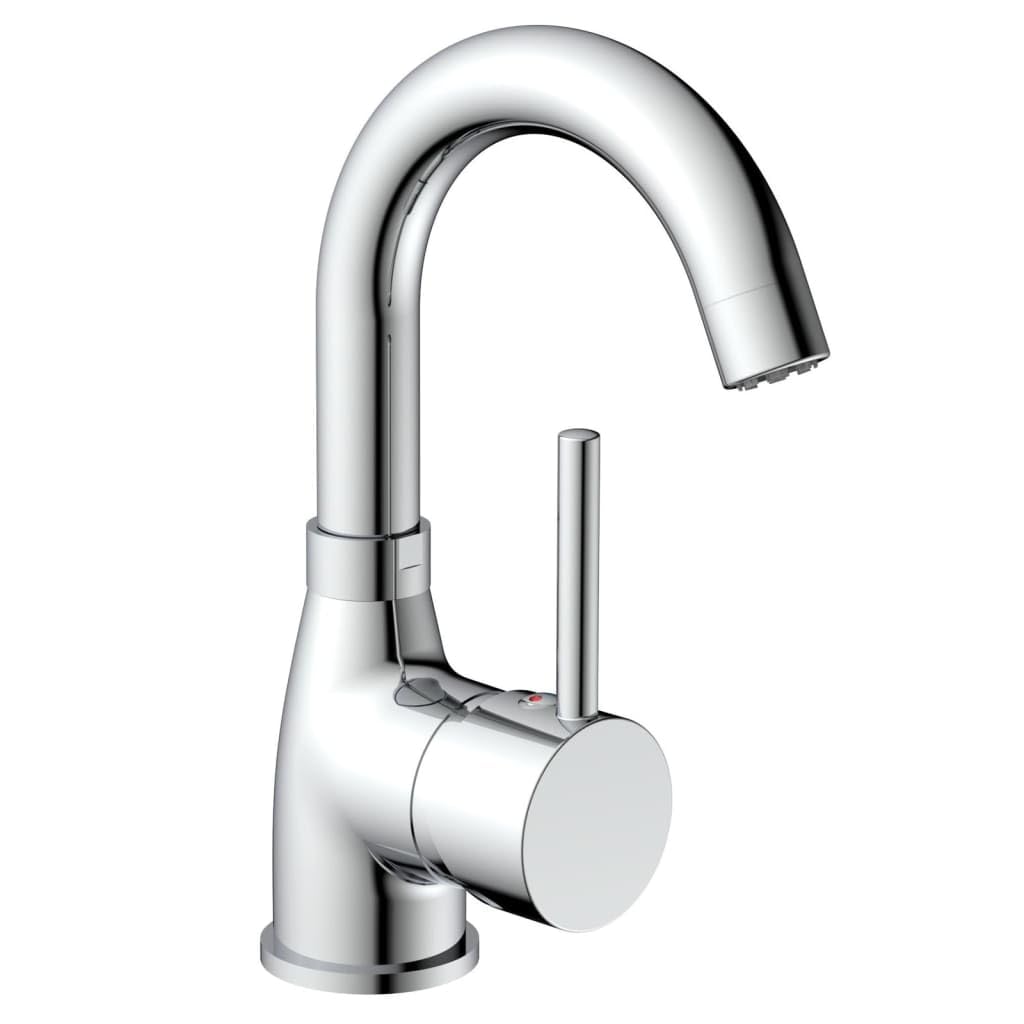 EISL Futura NI075FUTCR-LP Washbasin Mixer Tap Low Pressure Energy Saving 360° Swivel Bathroom Single Lever Mixer Tap Chrome