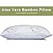 Bamboo ALOE VERA ADJUSTABLE Shredded Memory Foam Pillow - SLEEP BETTER THAN EVER - Micro-Vented Bamboo Cover - Hypoallergenic and Dust Mite Resistant by My Perfect Dreams - QUEEN