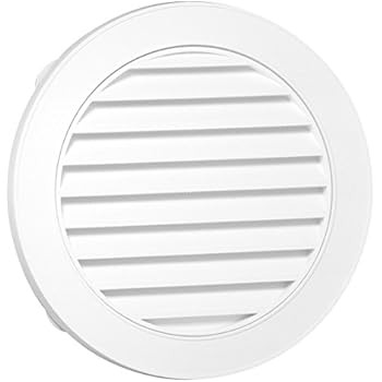Duraflo 626055-00 Canplas Round Gable Vent, 55 Sq.-in, Polypropylene, 22