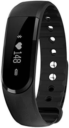 Duseco Heart Rate Smart Fitness Band Exercise Activity Tracker Bracelet Wristband Monitor Sleep Calorie Distance Step Counter Call Text Alerts Music Camera Control Bluetooth 4.0 App for Android &amp; iOS