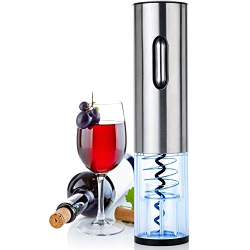 YIMI Classic Chargeabl Stainless Steel Electric Wine Opener Corkscrew Bottle Opener And Elegant Leather Box W036A1 - Thumbnail 6