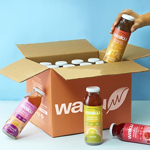 Waku Prebiotic Herbal Iced Tea Keto, Zero Sugar, Caffeine Free, Real