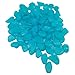 DE-100 Man-made Blue Glow in the Dark Pebbles Stone for Garden Walkway--Making Your Garden or Yard Looks Different from Your Neighbors' at night(Blue)