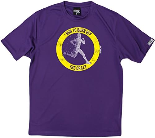 Men's Personal Best - Run To Burn Off The Crazy - Premium Dry Fit Breathable Sports T-SHIRT - Running jogging fitness gym tee top t shirt fashion clothing accessories