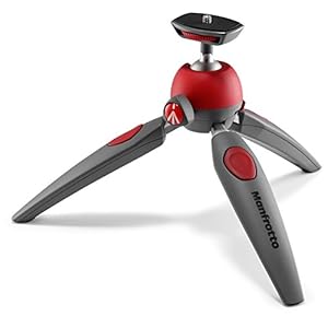 Manfrotto PIXI EVO 2-Section Mini Tripod, Red (MTPIXIEVO-RD)