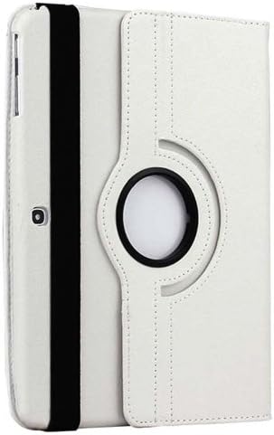 For Samsung Galaxy Tab 3 10.1 P5200 P5210 360 Rotating Leather Stand Case Cover (white)