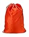 Nylon Laundry Bag - Locking Drawstring Closure and Machine Washable. These Bags will Fit a Laundry Basket or Hamper and Strong Enough to Carry up to Three Loads of Clothes. (Orange)