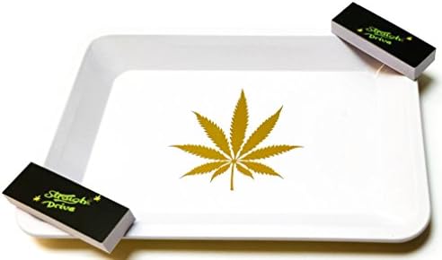 Straight Drive Brand Exclusive Tips with Mini Metal Rolling Tray by MakBros
