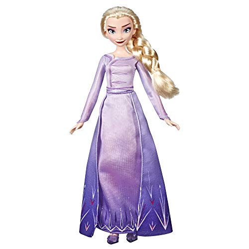 Disney Die Eiskönigin Arendelle Kleidertraum ELSA Modepuppe mit 2 Outfits, lilafarbenes Nachthemd und Kleid, inspiriert… – Bild 3