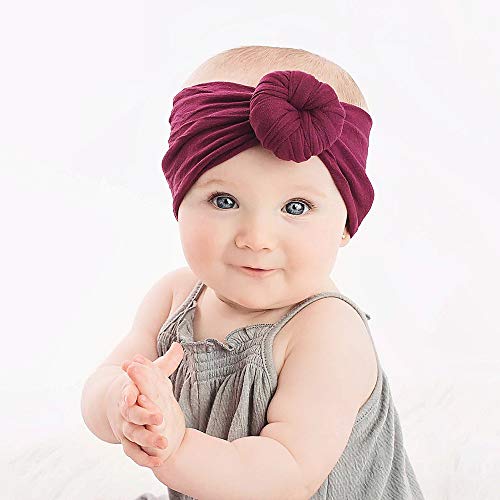 Udobuy7 Pcs Super Cute Baby Girls Toddler Elastic Headbands Turban Knot Rabbit Hairband Headwear