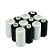 Simthread 6 White 6 Black 100% Cotton Sewing Thread 50s/3 for Quilting etc - 550 Yards Each