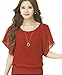 Syuer® Women's Loose Casual Short Sleeve Chiffon Top T-shirt Blouse
