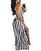 BIUBIU Women's Sexy Boho Floral Halter Summer Maxi Dress Beach Party Split Cover Up Swimsuit Outfit 2024 (Stripe,XL)