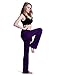 HDE Women's Color Block Fold Over Waist Yoga Pants Flare Leg Workout Leggings