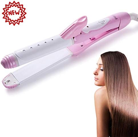 ZBSSH Hair Straighteners, Wide Plate Professional Hair Straightener Straight Two-In-One Curler Professional Splint,Fast Heat,Portable Heated Hair Hair Straighteners