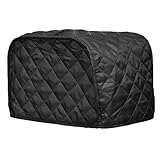 Uarter Four Slice Toaster Cover Bread Toaster Cover Bread Toaster Protector, Fits Most Standard 4 Slice Toasters, Machine Washable, Black