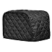 Uarter Four Slice Toaster Cover Bread Toaster Cover Bread Toaster Protector, Fits Most Standard 4 Slice Toasters, Machine Washable, Black